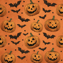 halloween seamless pattern
