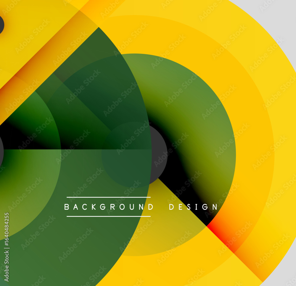 Aufkleber abstract geometric design. overlapping circles create vibrant color gradients. modern background for