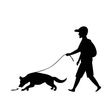 Mantrailing training silhouet...