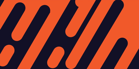 Dark abstract background with orange . Glowing diagonal rounded lines. Modern gradient geometric shape design element. Futuristic concept