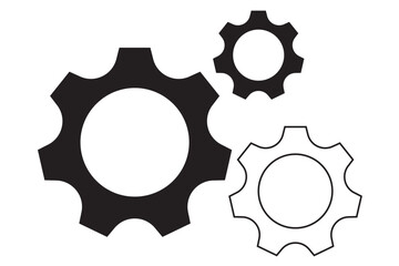 Gear icon vector, flat design best vector icon logo design. Setting or Gear icon. cogwheel, Vector Illustration. Eps 10