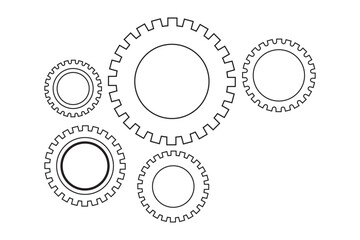 Gear icon, Gear or Settings symbol, cogwheel, variety Design . Wrench with gear icon. Vector Illustration. 