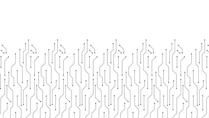 Circuit board texture isolated on transparent background. Technology digital circuit board for Cpu, motherboard, semiconductor, and computer processor 