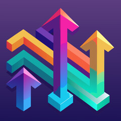 colorful arrows vector illustration