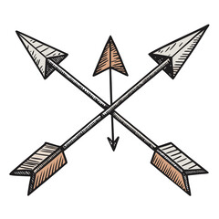 vector illustration of a plane with arrow