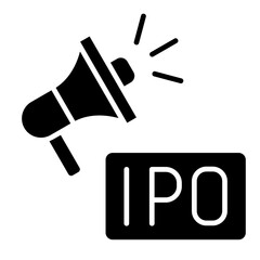 Ipo Announcement  Icon Element For Design