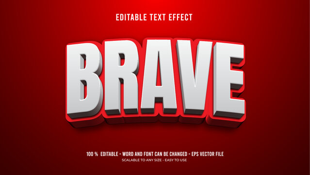 brave editable text effect
