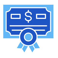 Stock Certificate  Icon Element For Design