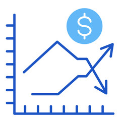 Stock Volatility  Icon Element For Design