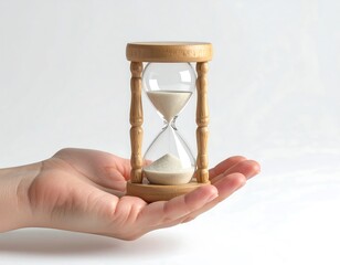 Hand Holding Hourglass