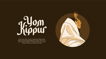 vector yom kippur poster template 