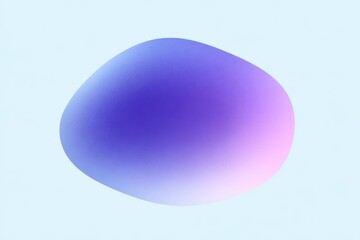 Soft, oval shape;  gradient from blue to pink