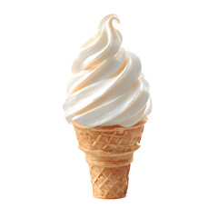 Delicious Soft Serve Ice Cream Cone: Creamy and Smooth Frozen Dessert