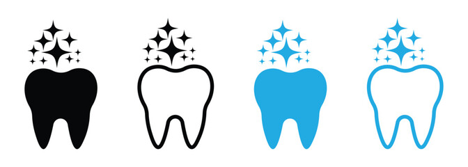 Clean tooth dental care icon. Tooth vector icon symbol. vector illustration