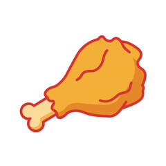 Fried Chicken Leg Illustration: Crispy Deliciousness