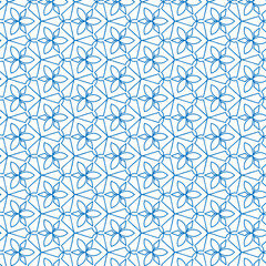 seamless pattern with blue flowers
