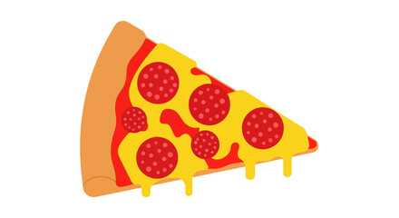 Pepperoni Pizza Slice Illustration: Delicious and Appetizing