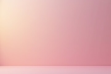 Empty room with a soft pink gradient wall and floor.