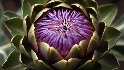 Close-up artichoke flower