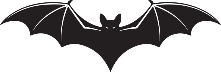 Bat flying at night silhouette vector illustration design