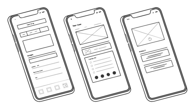 Mobile app ui ux design wireframe kit for ios and android app development user interface design template 100