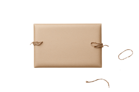 A beautifully wrapped gift package tied with twine, perfect for celebrations, creating anticipation and joy for recipients.