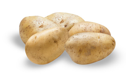 pile of potatoes on a black background