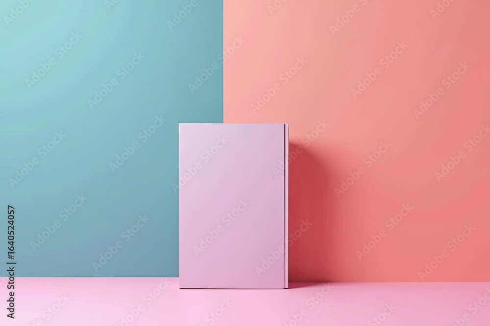 Poster simple product display against a vibrant color backdrop.