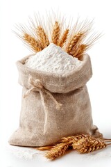 Sack of flour with wheat ears