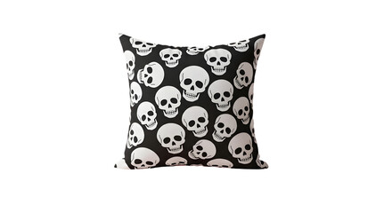 Spooky skull pattern pillow adds a touch of macabre modern style to any home decor, perfect for Halloween or alternative aesthetics.