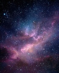 Naklejka premium Deep space nebula with vibrant colors and stars