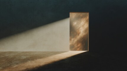 Premium Minimalist Mysterious Doorway to Galaxy for Another Look Unlimited Day and Autumn Equinox Seasonal Marketing Campaigns
