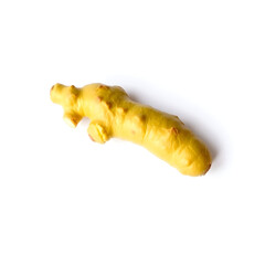 Naklejka premium A green brownish ginger on white background