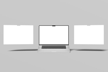 Laptop Screen Website Blank Mockup