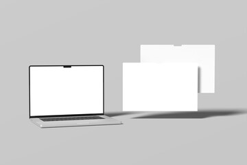 Laptop Screen Website Blank Mockup
