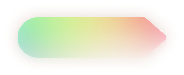 Obraz premium Gradient Neon Rounded Rectangle With Right Arrow End Icon – Multicolor Shape With Soft Glow For Web And App Interface, UI UX Design Element, Colorful Call To Action Graphic