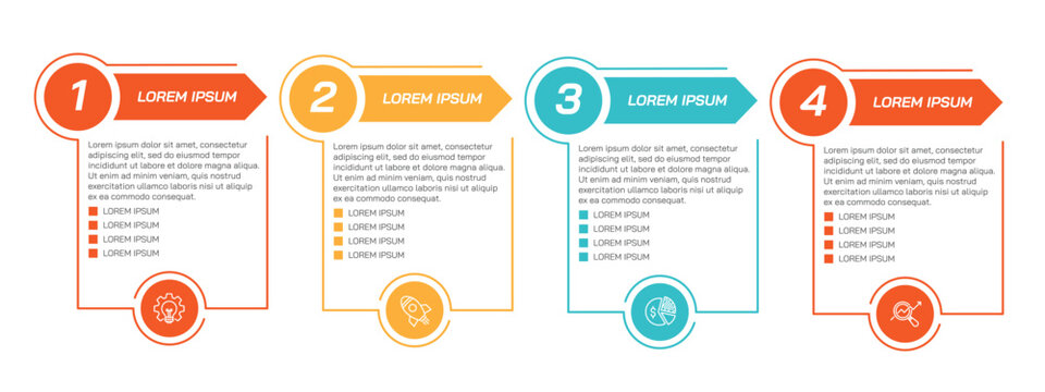 Steps business data visualization timeline process infographic template design with icons