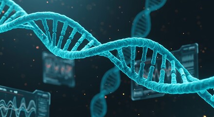 Genetic Research and Biotechnology with Abstract DNA Strand and Information