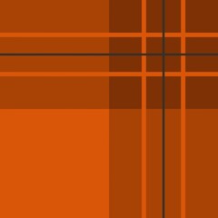 Bold, intersecting orange and brown lines create a geometric pattern with varying shades. The repetitive ornament gives a sense of order and symmetry, making it suitable for backgrounds or fabrics.
