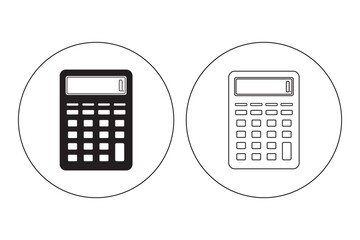 Calculator, flat vector icon design. Calculator icon logo design. Accounting calculator sign and symbol. Variety colors icon. EPS 10
