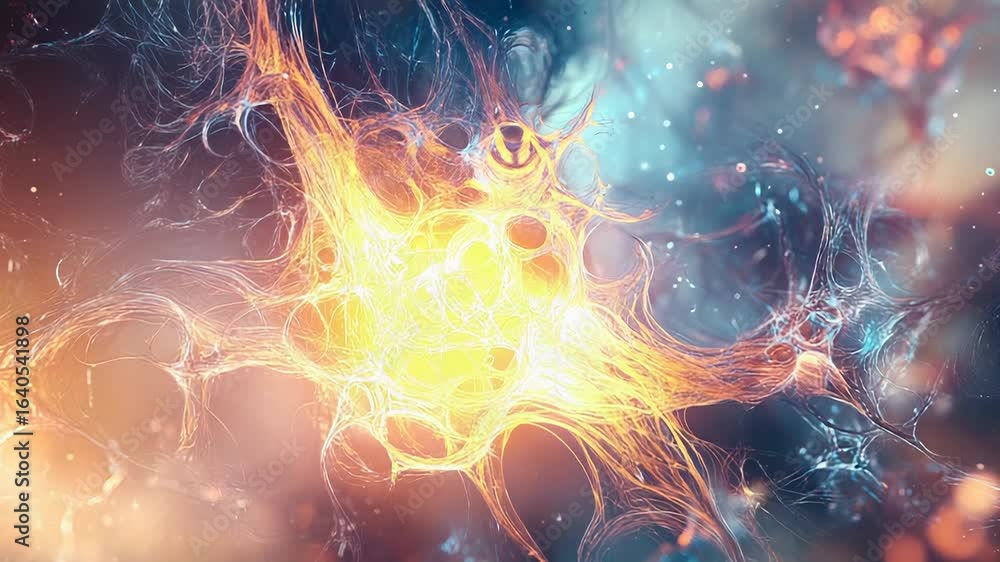 Poster abstract cosmic web expanding in nebula clouds