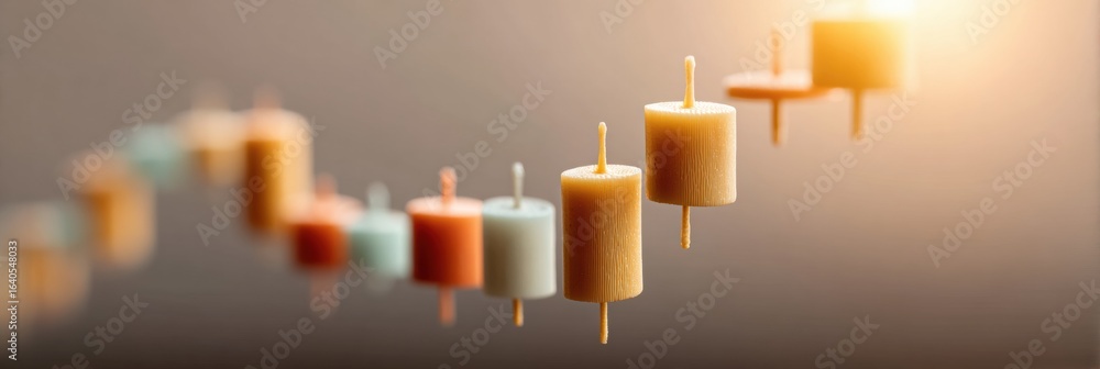 Poster professional financial data visualization with dynamic candlestick charts modern investment insight 