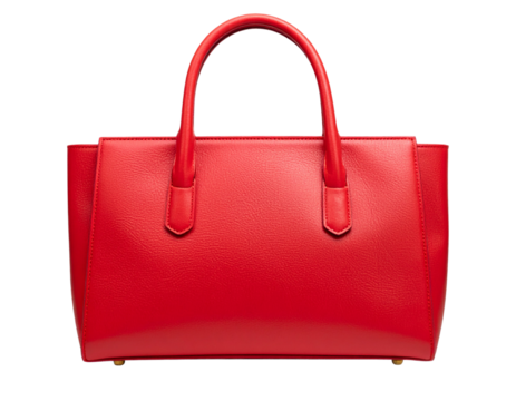 Small Fashionable Red Handbag Isolated on Transparent Background PNG