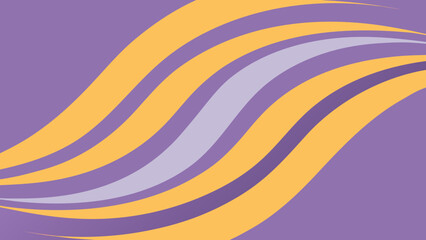 Purple Background with Yellow and Gray Waves abstract