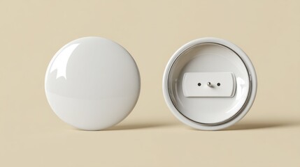 Blank white round badge mockup (2)