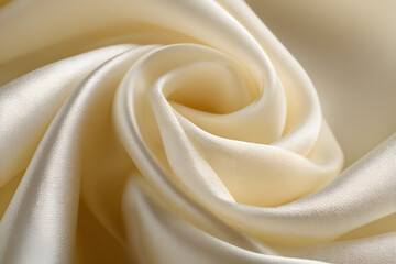 Obraz premium Creamy, lustrous fabric folds