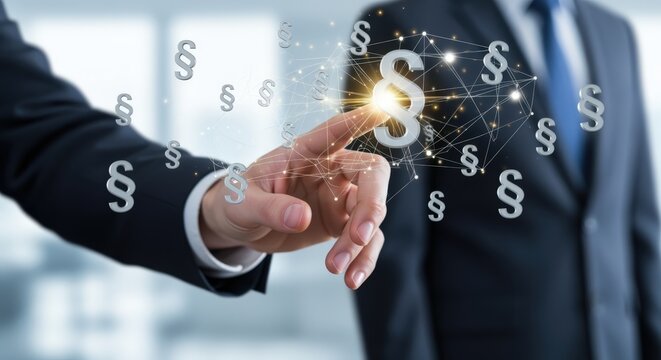 Legal Professional Selecting Paragraph Symbol in Network of Regulations for Jurisprudence and Legal Services