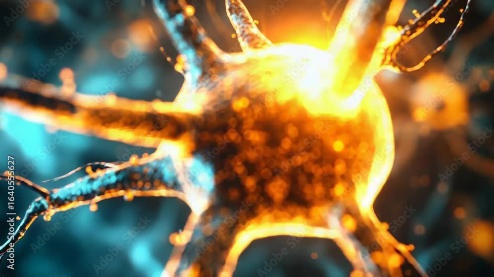 Poster neuron transmitting signals in the nervous system