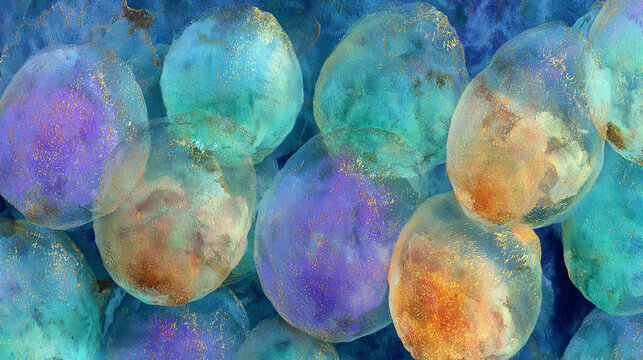 Cells Biology Microscopic Textures Seamless Closeup Science Research Nature Aquatic Colorful Organic Life Plasmids Molecular Transparent Patterns Backgrounds Shapes Ethereal Abstract Art Biotechnology