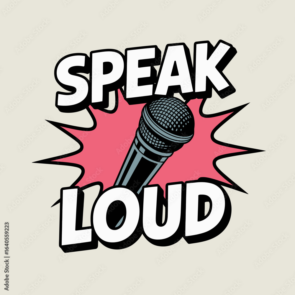 Poster dynamic speech microphone with bold 